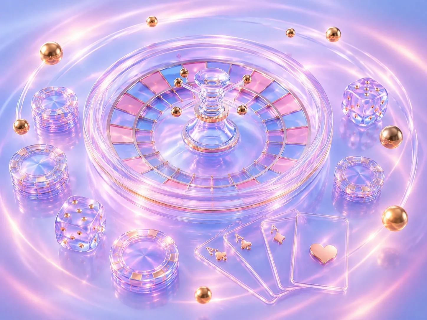 Dreamy Casino Scene With Glass Accents