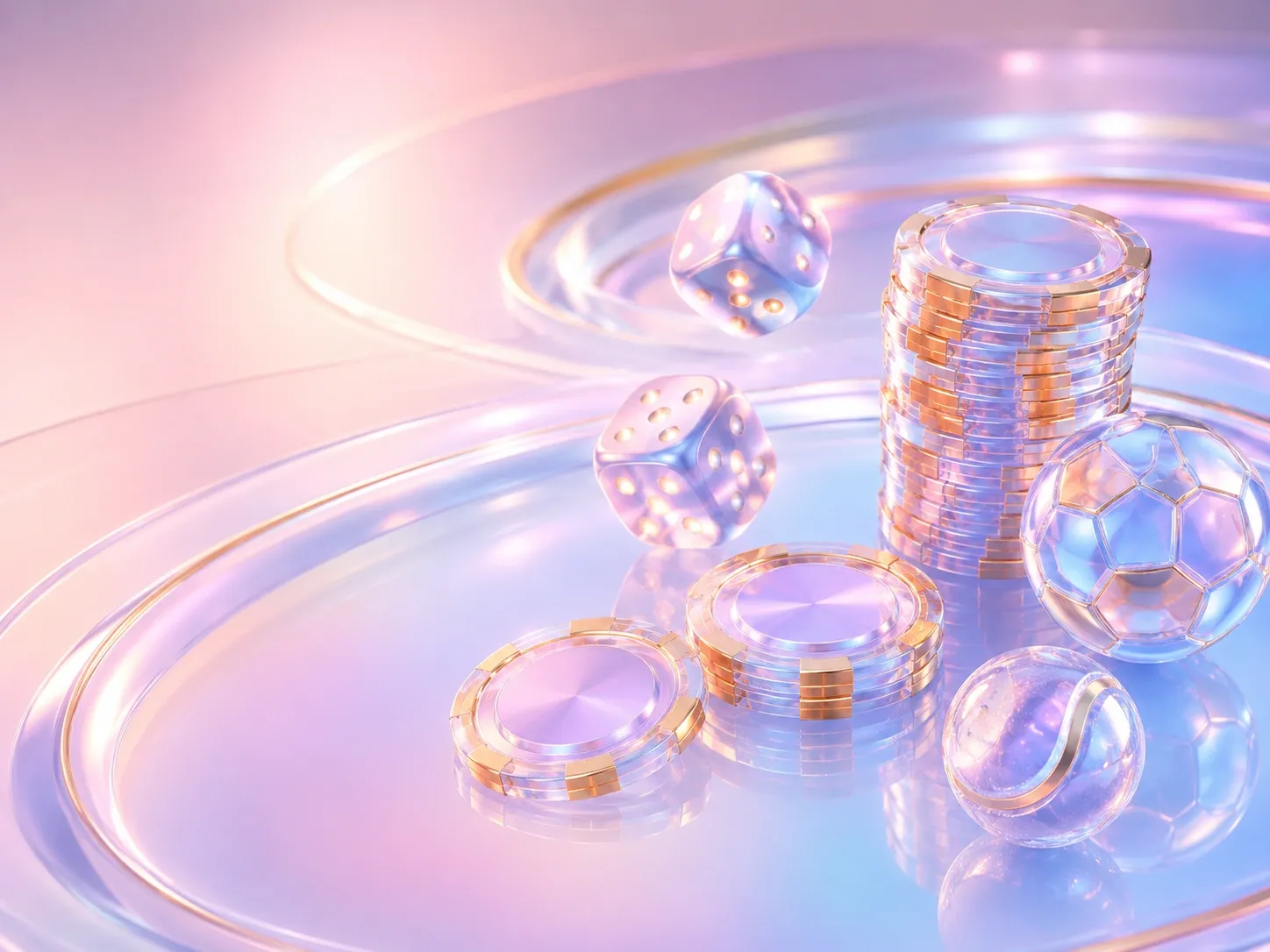 Futuristic glass casino arena